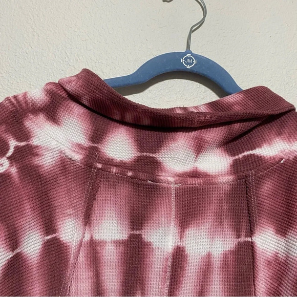 Anthropologie Pilcro Tie Dye Waffle Knit Cowl Neck Sweater - Picture 5 of 11